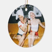 Besties voor altijd Vriendschap Foto Kerstmis Keramisch Ornament (Links)