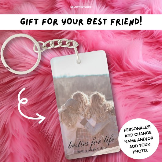 Besties voor het leven Beste vriend BFF Gift Acryl Sleutelhanger