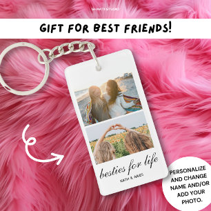 Besties voor het leven Beste Vriend Gift Foto Acry Sleutelhanger
