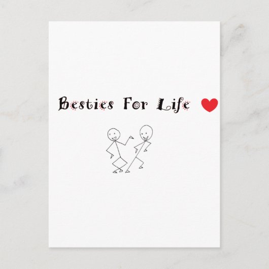 Besties voor het leven briefkaart (Voorkant)