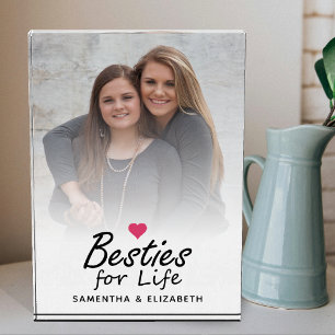 Besties voor het leven Modern Script Beste vriende Fotoblokken