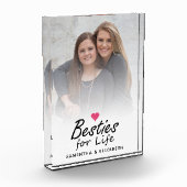 Besties voor het leven Modern Script Beste vriende Fotoblokken (Links)