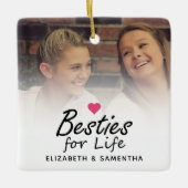 Besties voor Life Script Best Friends Forever Foto Keramisch Ornament (Voorkant)