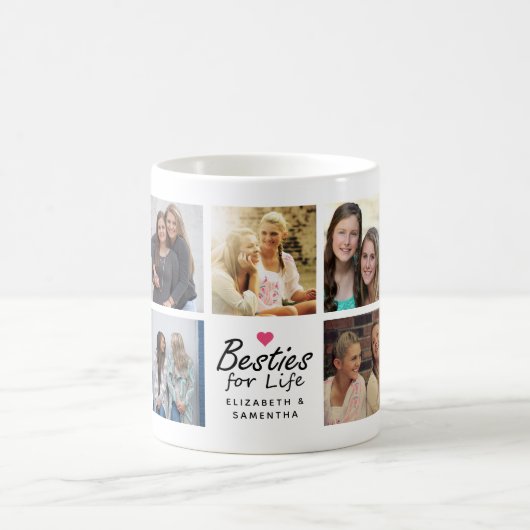 Besties voor Life Script Best Friends Fotocollage Koffiemok (Center)