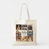Besties voor Life Script Best Friends Fotocollage Tote Bag (Achterkant)