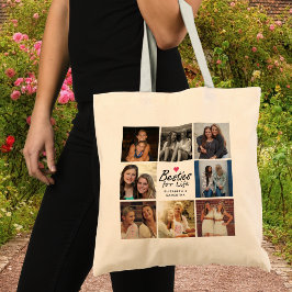 Besties voor Life Script Best Friends Fotocollage Tote Bag