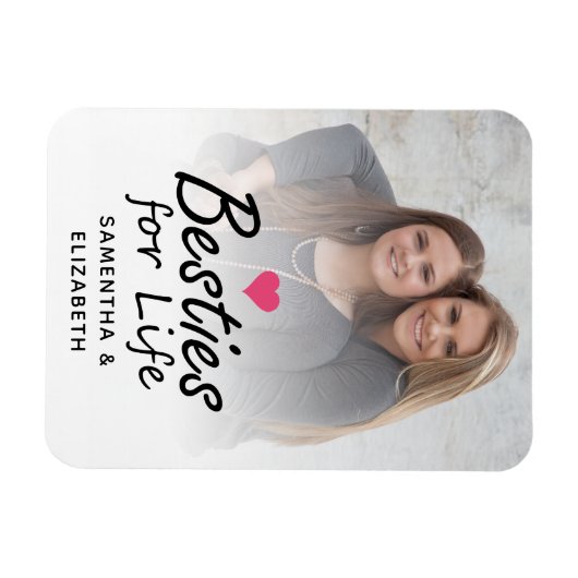 Besties voor Life Script Beste Vrienden Foto & Har Magneet (Horizontaal)
