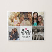 Besties voor Life Script Beste Vrienden Fotocollag Legpuzzel (Horizontaal)