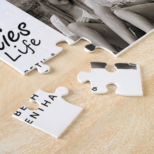 Besties voor Life Script Beste Vrienden Fotocollag Legpuzzel (Zijkant)