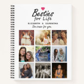 Besties voor Life Script Beste Vrienden Fotocollag Notitieboek (Voorkant)