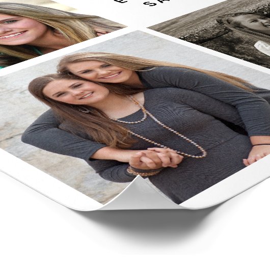 Besties voor Life Script Beste Vrienden Fotocollag Poster (Hoek)