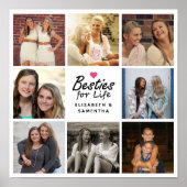 Besties voor Life Script Beste Vrienden Fotocollag Poster (Voorkant)