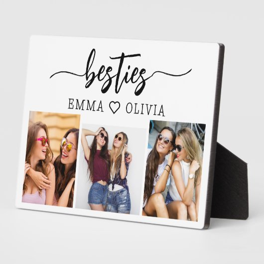 Besties Vrienden 3 Foto Vriendschap Collage Fotoplaat (Zijkant)