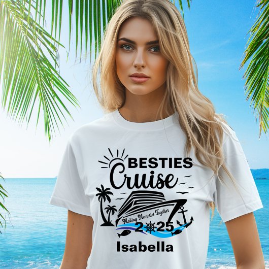 Besties Vrienden Cruising Vakantie T-shirt
