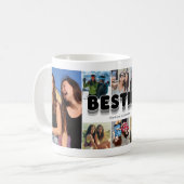 Besties vriendschap Foto Collage Coffee Mok (Voorkant links)