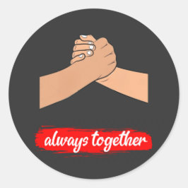 Besties zijn ware vrienden & voor altijd samen.. B Ronde Sticker