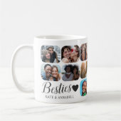 Besties Zwart & Wit 14 Fotocollage Koffiemok (Links)