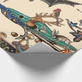 BESTIJDIGE WEEFSELGROOTTE, VLIEGTUIGEN DIE BOSSEN  CADEAUPAPIER (Hoek)