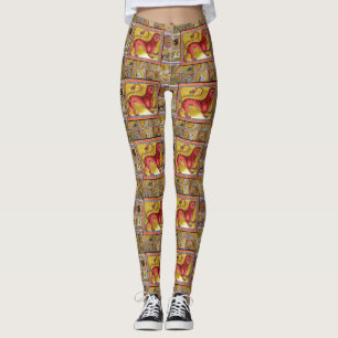BESTIJDIGE WEEFSELS, LEOPARD, BOSSTE DIEREN LEGGINGS
