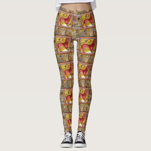 BESTIJDIGE WEEFSELS, LEOPARD, BOSSTE DIEREN LEGGINGS (Voorkant)