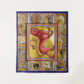 BESTIJDIGE WEEFSELS, LEOPARD, BOSSTE DIEREN WANDKLEED (Voorkant)