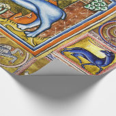 BESTIJDIGE WEIRD-MEDIEVAL, UNICORN FANTASTISCHE DI CADEAUPAPIER (Hoek)