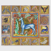 BESTIJDIGE WEIRD-MEDIEVAL, UNICORN FANTASTISCHE DI CADEAUPAPIER (Vlak)