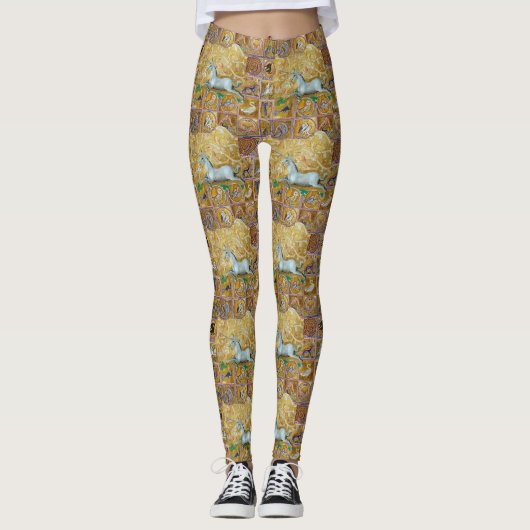 BESTIJDIGE WEIRD, UNICORN RUN, BOSSTE DIEREN LEGGINGS (Voorkant)