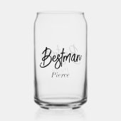 Bestman Black White Wedding Blikvorm Glas (Voorkant)