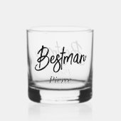 Bestman Black White Wedding Whisky Glas (Achterkant)