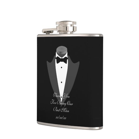 BESTMAN Cadeau Gepersonaliseerde Fles Vader Bruid  Heupfles (Links)