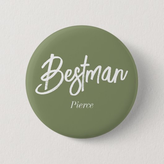Bestman Sage Green White Button (Voorkant)