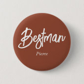 Bestman Terracotta Brown White Button (Voorkant)