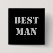 BestMan Vierkante Button 5,1 Cm (Voorkant)