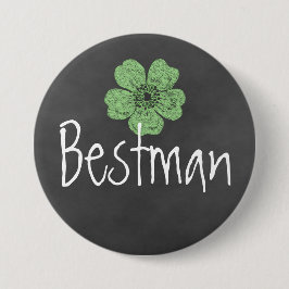 Bestman Wild Green Rozen Chalkboard Ronde Button 7,6 Cm