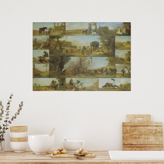 Bestraffing van een jager poster (Keuken)