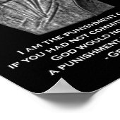 Bestraffing van God - Genghis Khan Quote Poster (Hoek)