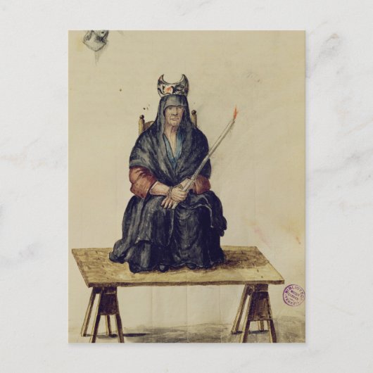 Bestraffing van tovenaars briefkaart (Voorkant)