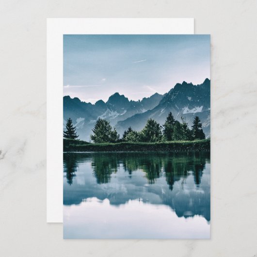 Bestraling van het gebergte bedankkaart (Voorkant / Achterkant)