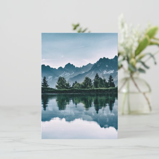 Bestraling van het gebergte bedankkaart (Staand voorkant)