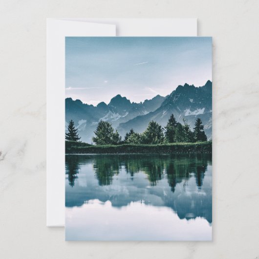 Bestraling van het gebergte bedankkaart (Voorkant)