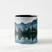 Bestraling van het gebergte tweekleurige koffiemok (Center)