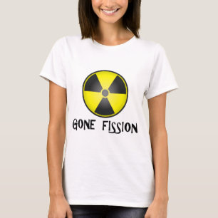 Bestralingssymbool voor steensplijting t-shirt