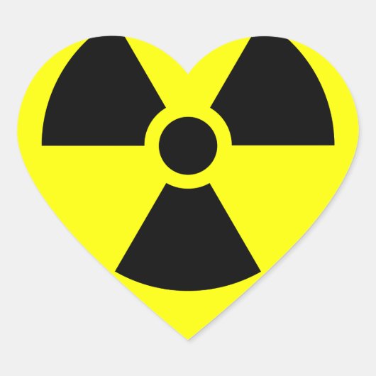 Bestralingsteken Hart Sticker (Voorkant)