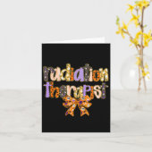 Bestralingstherapeut Halloween Coquette Pumpkin Ro Kaart (Gele Bloem)