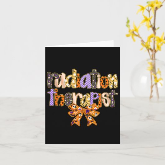 Bestralingstherapeut Halloween Coquette Pumpkin Ro Kaart (Gele Bloem)