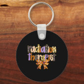 Bestralingstherapeut Halloween Coquette Pumpkin Ro Sleutelhanger (Voorkant)