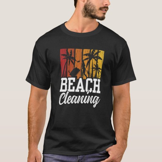 Bestranden voor het reinigen van de strand t-shirt (Voorkant)