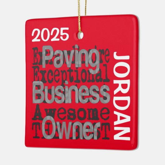 Bestrating Business Owner Buitengewoon CUSTOM Keramisch Ornament (Links)