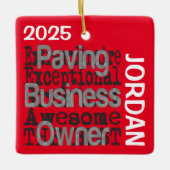 Bestrating Business Owner Buitengewoon CUSTOM Keramisch Ornament (Voorkant)